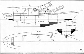 hull of sailing yacht monsoon